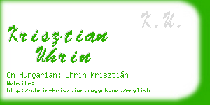 krisztian uhrin business card