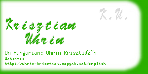 krisztian uhrin business card